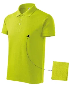 Bavlnená polokošeľa pre mužov limetková