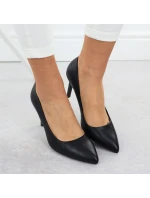 Čierne lodičky na podpätku Sergio Leone 1339