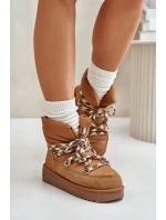 Dámske semišové snežnice s hrubým šnurovaním D.Franklin Brown Dámske semišové snežnice s hrubým šnurovaním D.Franklin Brown