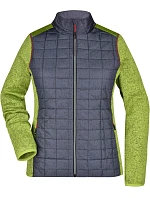 Daiber JN 741 Dámska pletená hybridná bunda 02.0741 kiwi melange/antracitová melange