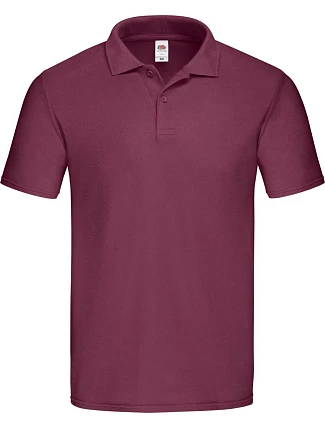 Fruit of the Loom Original Polo – Pánske piqué polo tričko 16.3050, bordová Fruit of the Loom Original Polo – Pánske piqué polo tričko 16.3050, bordová