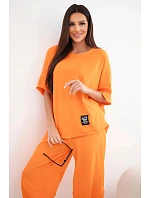 Bavlnená blúzka + nohavice oranžová Bavlnená blúzka + nohavice oranžová