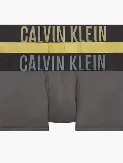Boxerky 2 pack NB2599A 6HH sivá/kaki - Calvin Klein