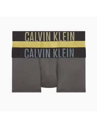 Boxerky 2 pack NB2599A 6HH sivá/kaki - Calvin Klein Boxerky 2 pack NB2599A 6HH sivá/kaki - Calvin Klein