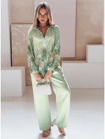 Dámske kvetinové tričko oversize Kvetinová zelená FashionStreet DY0471 Dámske kvetinové tričko oversize Kvetinová zelená FashionStreet DY0471
