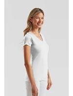 Fruit of the Loom Lady-Fit Iconic 150 V-Neck T Dámske tričko s výstrihom do V 16.1444 biele Fruit of the Loom Lady-Fit Iconic 150 V-Neck T Dámske tričko s výstrihom do V 16.1444 biele