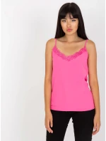 Dámsky top s čipkou LK TP 507650 3.04P Tmavo ružová - FPrise Dámsky top s čipkou LK TP 507650 3.04P Tmavo ružová - FPrise