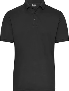 Daiber JN 1806 Pánske pracovné elastické bio polo - Solid 02.1806 čierne