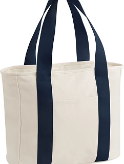 BagBase BG 675 Plátnová taška „Edit Tote“ 52.0675 prírodná/námornícka modrá