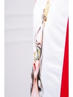 Blúzka s grafikou dievčatá v 3D okuliaroch červená