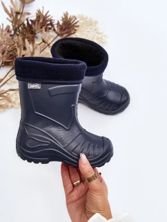 Kalosze Dziecięce Ocieplane Befado 162X103 Granatowe