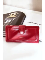 Portfel Damski Z Eko Skóry Czerwony Kalinessa