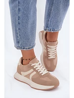 Dámske tenisky na platforme Beige Laurelia