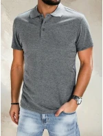 Pánske tmavosivé polo tričko FashionStreet PX0509
