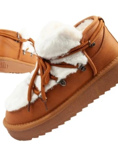 D.Franklin Dámske snehové topánky Zimné módne kožušinové zateplené hnedé členkové topánky Dámske