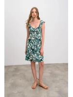 Dámske šaty 16454 Light beige / green - Vamp