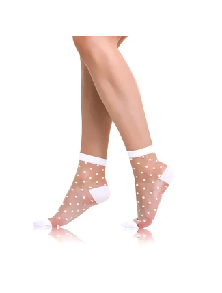 Módne silonkové ponožky s bodkami TRENDY SOCKS - Bellinda - biela Módne silonkové ponožky s bodkami TRENDY SOCKS - Bellinda - biela