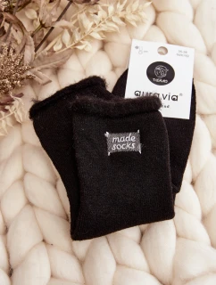 Damskie Grube Skarpety Czarne