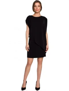 Vrstvené šaty S262 čierne - Stylove