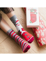 Vianočné asymetrické dámske ponožky Steven art.136 35-40