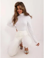 Biela bavlnená blúzka s rolákom (M02527B)