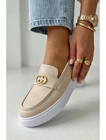 Dámske kožené mokasíny na platforme Vinceza Beige Dámske kožené mokasíny na platforme Vinceza Beige
