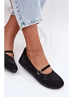 Športové baleríny s remienkom Black Charmy Športové baleríny s remienkom Black Charmy