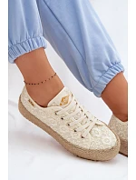 Čipkované tenisky LCW-26-31-4328 béžové – Lee Cooper Čipkované tenisky LCW-26-31-4328 béžové – Lee Cooper