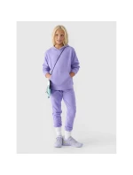 Dievčenská mikina bez prúžkov s kapucňou 4F Junior 4FJWMM00TSWSF1316-32S