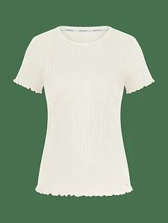 Univerzálny top s rebrovým vzorom SSL – Silk White – TRIUMPH Silk White – TRIUMPH