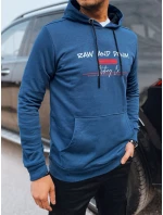 Pánska modrá mikina s potlačou FashionStreet BX5708