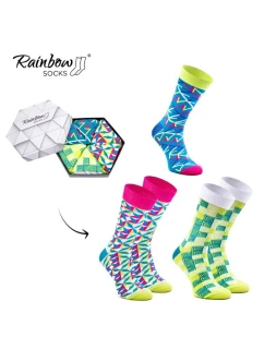 Skarpetki Rainbow Socks W Geometryczne Wzory 3 Pary