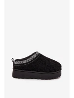 Śniegowce Dziecięce Młodzieżowe Z Futerkiem Typu Baranek Czarne Selathiel