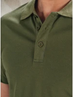 Pánske bavlnené zelené polo tričko FashionStreet PX0511
