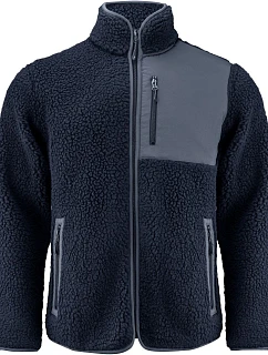 James Harvest Kingsley Fleece Men Pánska fleecová bunda Sherpa „Two-Tone“ 62.1500 námornícka modrá