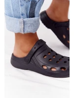 Damskie Klapki Sandały Lekkie Czarne Piankowe EVA