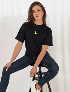Dámske tričko s nášivkou MIA ROSE black FashionStreet RY2255