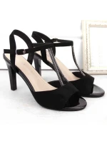 Čierne semišové sandále Sergio Leone W SK438