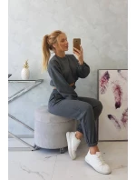 Zateplená súprava s krátkou mikinou grafitová Zateplená súprava s krátkou mikinou grafitová