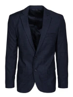 Pánske jednoradové sako v tmavomodrej farbe FashionStreet MX0619