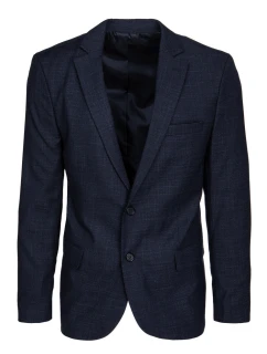 Pánske jednoradové sako v tmavomodrej farbe FashionStreet MX0619