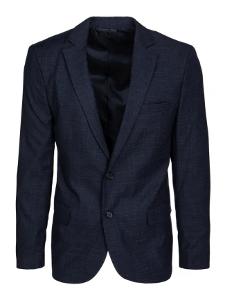 Pánske jednoradové sako v tmavomodrej farbe FashionStreet MX0619