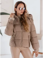 Dámska prešívaná zimná bunda s kapucňou FashionStreet camel TY5063 Dámska prešívaná zimná bunda s kapucňou FashionStreet camel TY5063