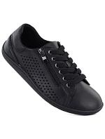 Gino Fabiani OL38-6 dámske čierne kožené topánky naboso a na šnurovanie Gino Fabiani OL38-6 dámske čierne kožené topánky naboso a na šnurovanie