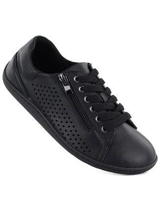 Gino Fabiani OL38-6 dámske čierne kožené topánky naboso a na šnurovanie Gino Fabiani OL38-6 dámske čierne kožené topánky naboso a na šnurovanie