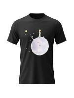 Dámske bavlnené tričko s potlačou - LITTLE PRINCE - čierne Dámske bavlnené tričko s potlačou - LITTLE PRINCE - čierne