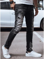 Pánske čierne džínsové nohavice FashionStreet UX4298 Pánske čierne džínsové nohavice FashionStreet UX4298