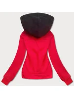 Krátka červená dámska rozopínacia mikina (AMG-63) Krátka červená dámska rozopínacia mikina (AMG-63)