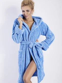 Dámsky župan Diana short blue - DKAREN