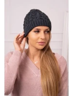 Dámska čiapka Kalina K362 graphite+black